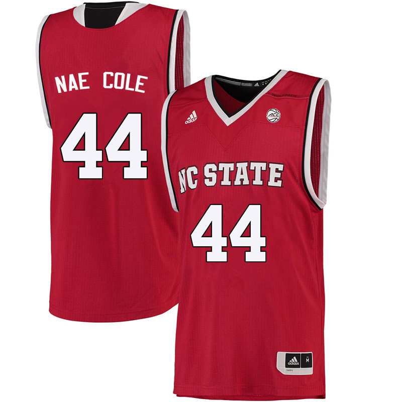 Men NC State Wolfpack #44 Nae Nae Cole College Basketball Jerseys-Red - Click Image to Close